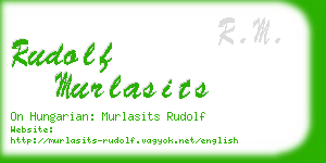rudolf murlasits business card
